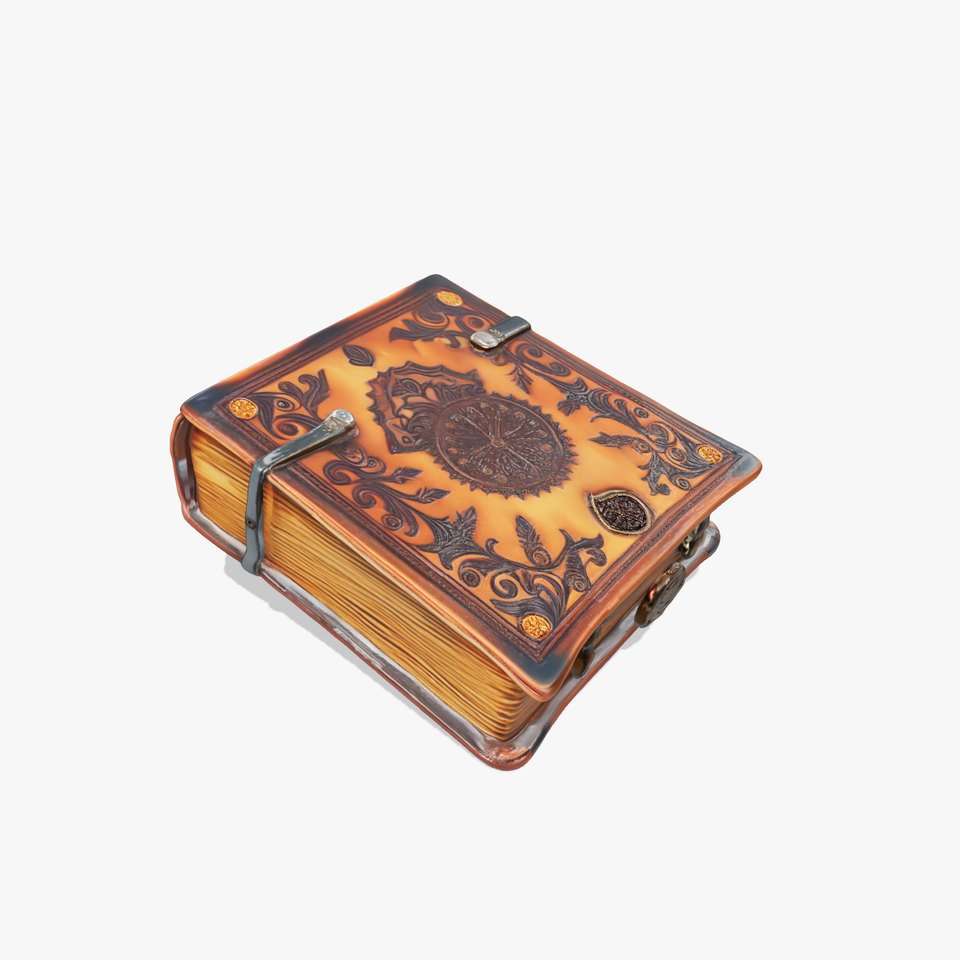 Ornate Medieval Book D Model Pack